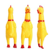 Creative Rubber Yellow Screaming Chicken Small Pet Squeaky Toy Pet Dog Chew Toys