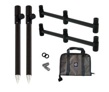 Nero Angling Nero Prime 2X2 3 Rod Carbon Bankstick & Buzz Bar Kit
