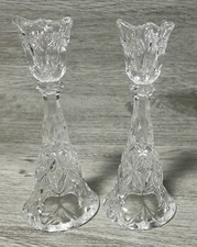 Pair Vintage 90s Cut Clear