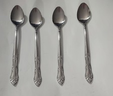 Rogers Stainless Flatware Japan Desert Rose 4 Iced Tea Spoons b