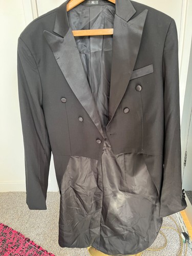 Tailcoat black shoulders 48 - tailcoat,,