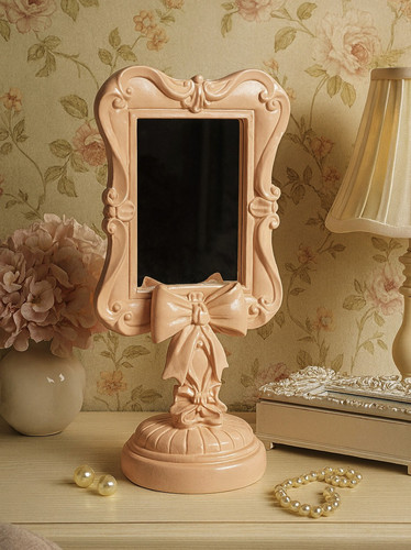 Pink vanity bow mirror - pink,