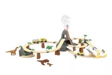 Wooden Toy Dino Park Train Set