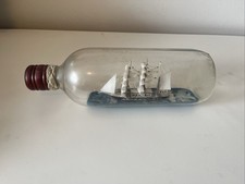 Vintage ship in bottle, 3-mast
