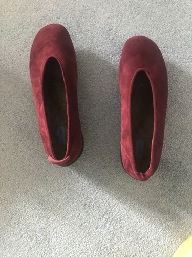 Wolky maroon ladies goat - goat, suede