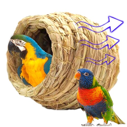 Birds nest straw handmade bird - birds,