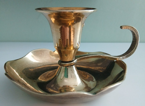 Vintage brass chamber - brass, stick