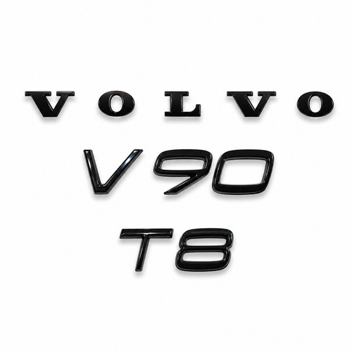 Gloss black badges - black, volvo