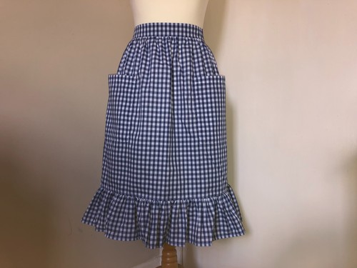 Frilly royal blue gingham - 'royal,