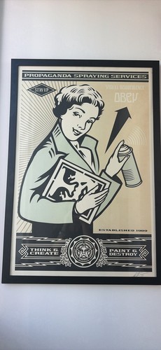 Hand signed shepard fairey - signed,