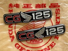 HONDA CG125 BADGE EMBLEM DECALS SIDE COVER R/L PAIR RE PRODUCT RASIN