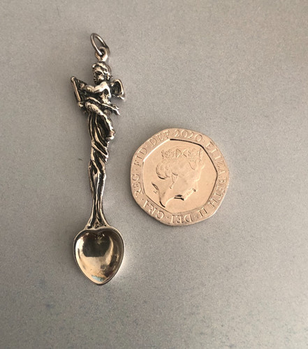 Sterling silver cherub - silver,