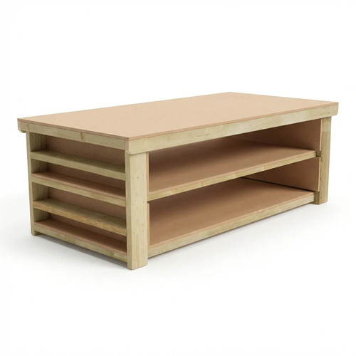 Wooden workbench mdf top with - top,