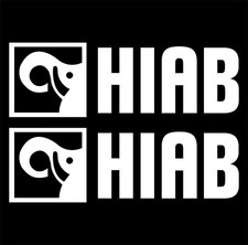 Hiab Hydraulic Crane | Sticker Decal Graphic | WHITE | BB406
