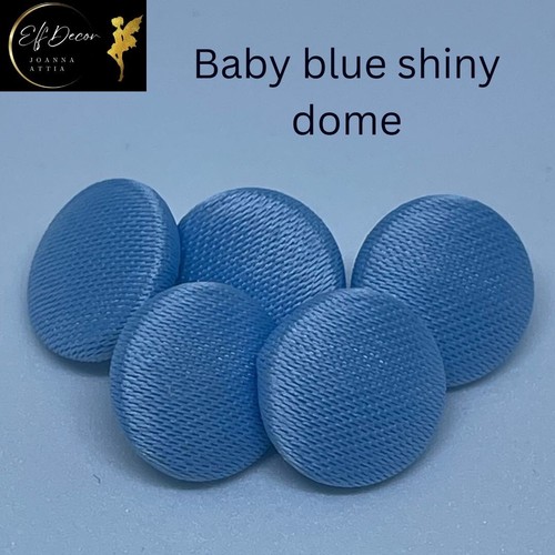 Baby blue satin covered