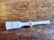 Antique Glass Cheroot Nailsea Hobnail Victorian Milk Glass 