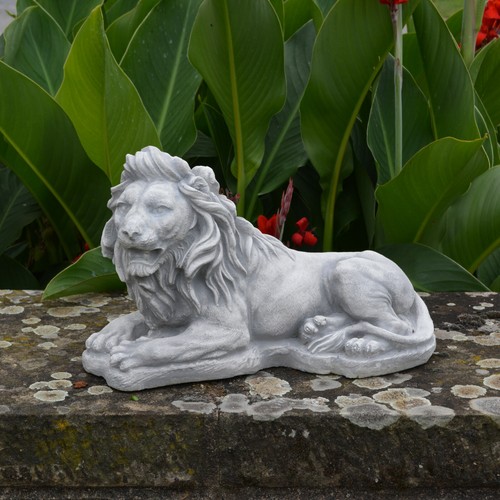 Lion lying stone - figure, h.25