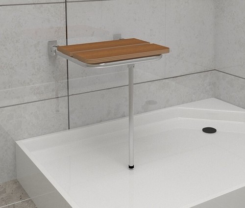Folding shower seat wall - folding,