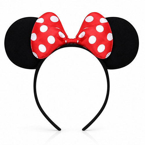 Red bow mouse ears - bow, headband