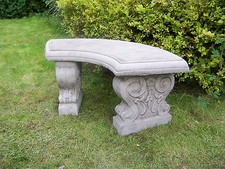 LARGE CURVED GARDEN BENCH HAND