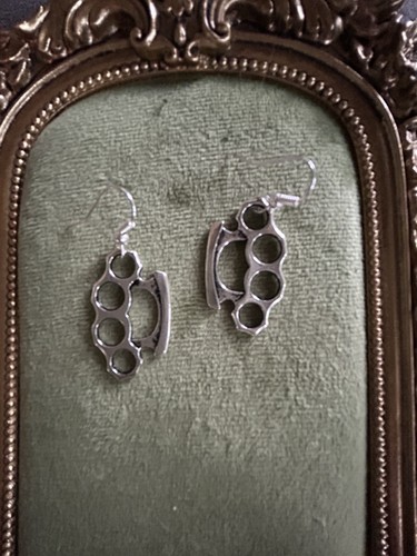 Large brass knuckles dangle - brass,