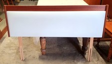 VINTAGE TEAK & WHITE VINYL