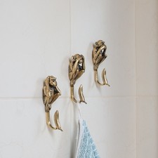 Set of 3 Brass Monkey Wall