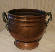 Large Round Copper Planter