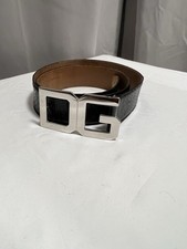 dolce and gabbana leather belt blue size 90cm-36inc