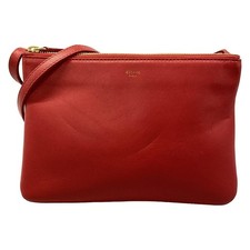 CELINE Trio Red Leather