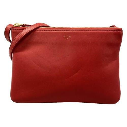 Celine trio red leather - celine,