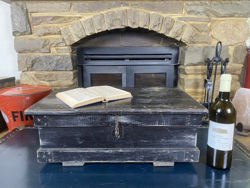 Old antique pine chest - old,