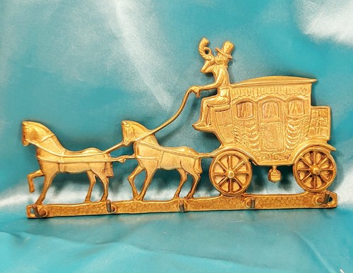 Vintage brass horse drawn - vintage,