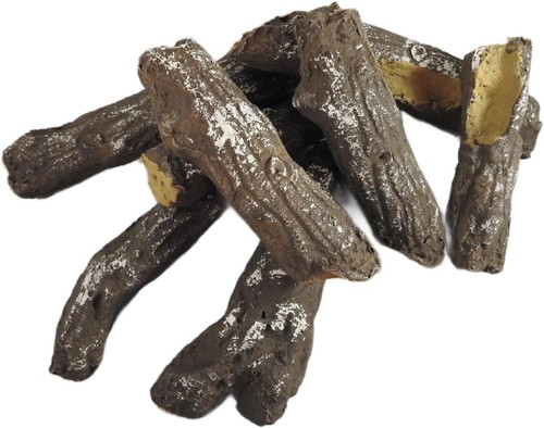 Ceramic gas fire log set - fire,