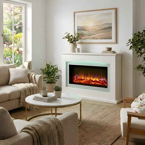Electric fireplace with - fireplace,