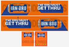 Code 3 Adhesive Vinyl Trailer Decals - Irn Bru - 1/50 1/76 1/148 1/87 1/64