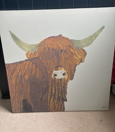Highland cow canvas picture - cow,