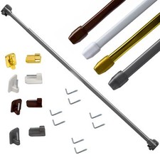 Telescopic Cafe Curtain Rod/Pole 40-180 cm Voile Net Curtain or Self Adhesive