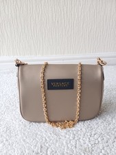 Versace fragrance Gold Clutch Shoulder Crossbody Handbag Gold Chain & Dust Bag