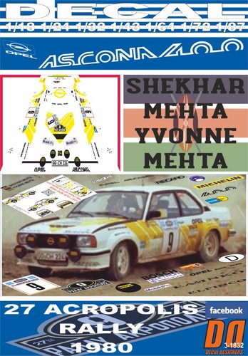 Decal opel ascona - opel, s.