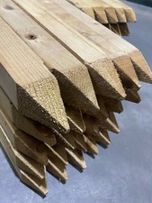 25 Pack 2'' x 2'' Treated Pegs Wooden Stakes Posts Garden Fence Borders 4 Sizes