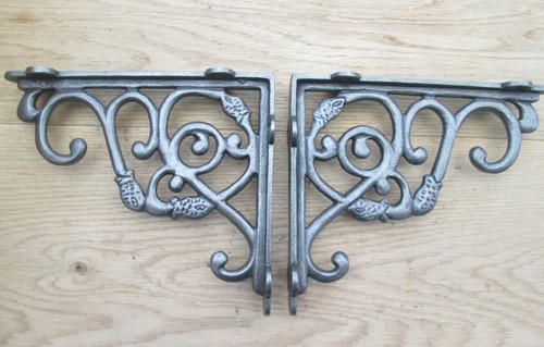 Pair heavy vintage cast - 8"pair,