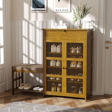 Wooden Shoe Storage Bench with