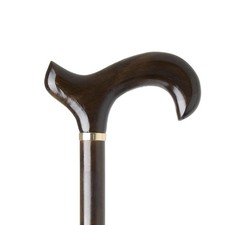 Gents Derby Cane Wooden Handcrafted Derby Handle Wooden Stain Walking Stick Cane