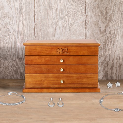 Large capacity wooden jewelry - large,