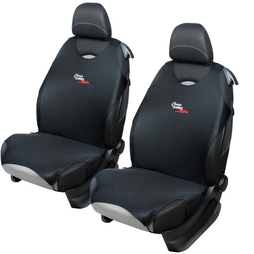 Black front car seat covers - black,