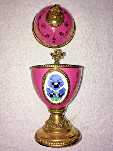 Faberge egg pansy music box - pansy,