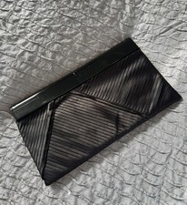 Reiss Black Pleated Satin