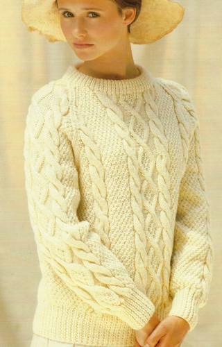 Ladies aran sweater - aran,