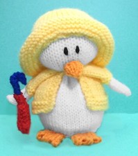 KNITTING PATTERN - Splish Splash Duck choc orange cover / 15cms Easter Chick toy